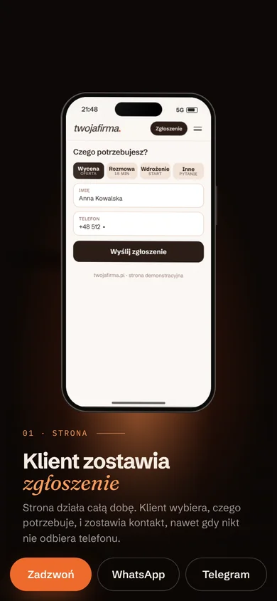 Ta strona na telefonie